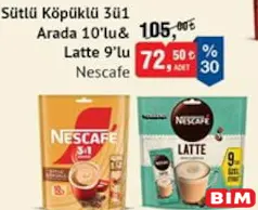 NESCAFE SÜTLÜ KÖPÜKLÜ 3'Ü 1 ARADA 10'LU fiyat ve kampanya bilgisi